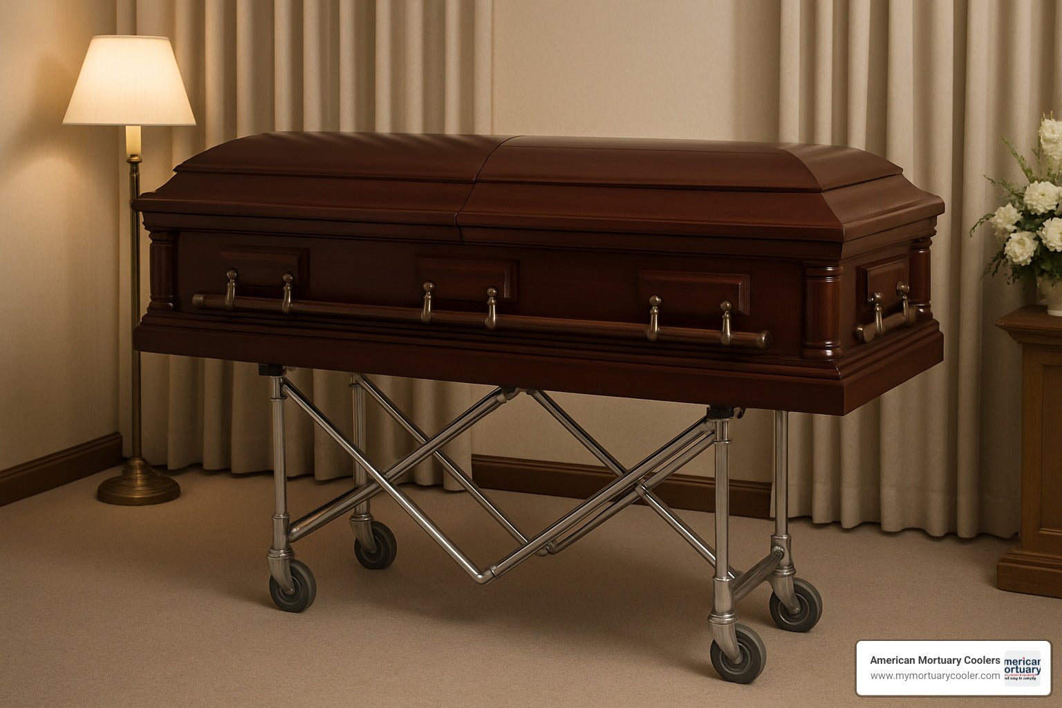 Funeral Facts 101: Discovering What a Casket Stand is Called - American Mortuary Coolers & Equipments Funeral Facts 101: Discovering What a Casket Stand is Called - American Mortuary Coolers & Equipments